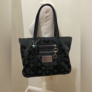 *EUC* Y2K Coach Poppy Op Art Glam Tote Bag